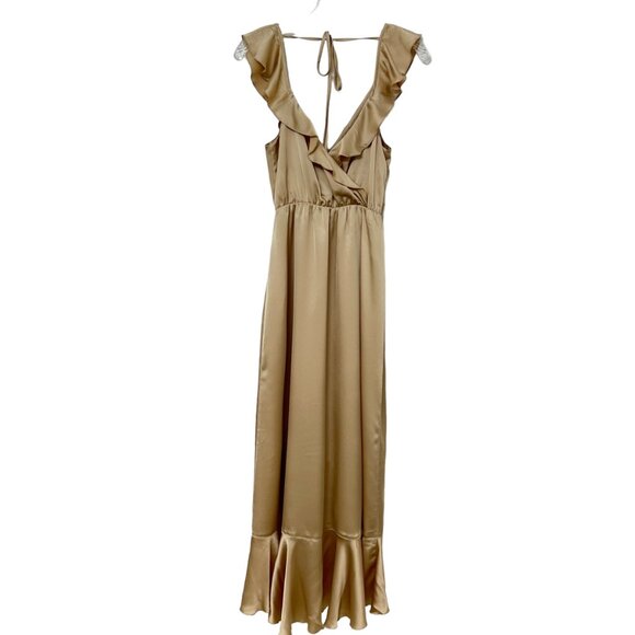 Show Me Your Mumu Samantha Sleeveless high low Ruffle Wrap Dress women's size S - Picture 2 of 8